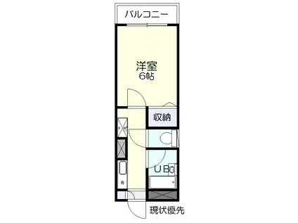 キャセリーニ(1K/1階)の間取り写真