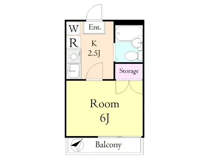 アバイドハウス(1K/2階)の間取り写真