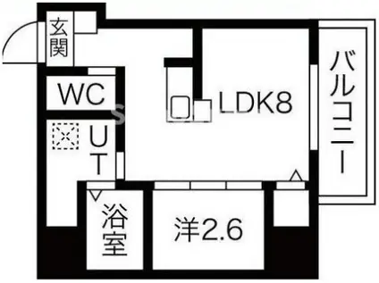 エヌエムキャトフヴァンユイット(1LDK/6階)の間取り写真