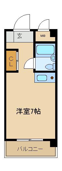 メゾン新大阪(ワンルーム/6階)の間取り写真