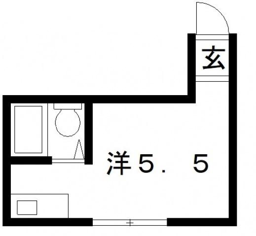 プログレス駒川(ワンルーム/6階)の間取り写真