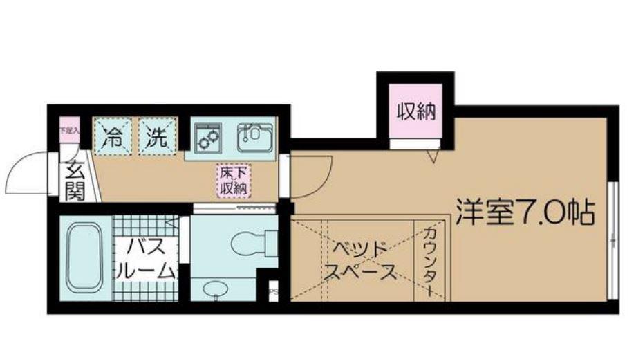 ラフィネ板橋本町(1K/1階)の間取り写真