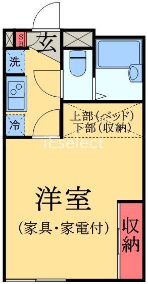 LPハナイ(1K/2階)の間取り写真