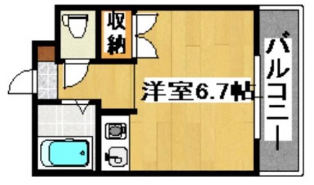 リトルパレス(1K/3階)の間取り写真