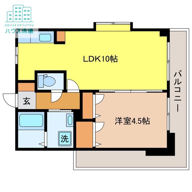 LA・PIARE諫早(1LDK/3階)の間取り写真