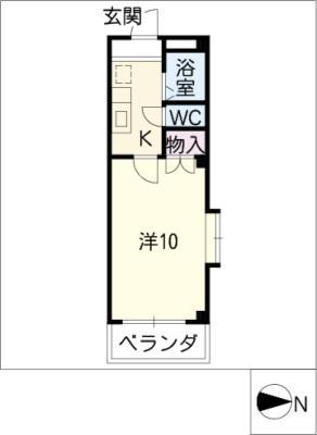 アメニティ鎌倉台(1K/3階)の間取り写真
