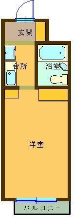 メゾンシブキ上柴(ワンルーム/1階)の間取り写真