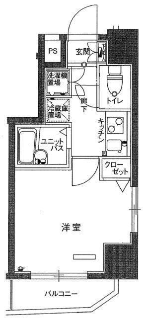 スカイコート両国弐番館(1K/3階)の間取り写真