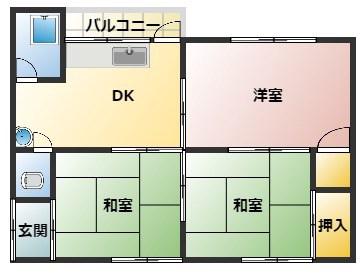 布谷文化(3DK/2階)の間取り写真