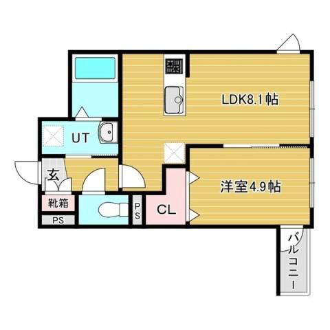 アルトローマ平岸(1LDK/3階)の間取り写真