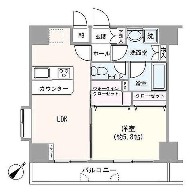エクセリア池袋ウエスト(1LDK/11階)の間取り写真
