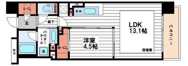 オーパスレジデンス心斎橋サウス(1LDK/7階)の間取り写真