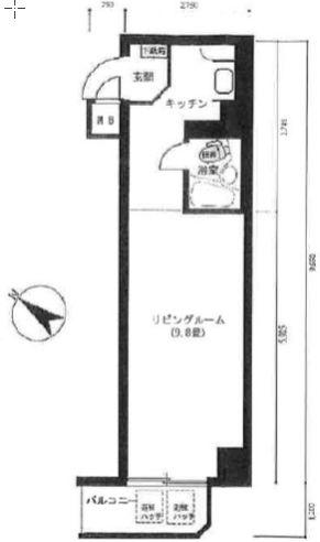 グランドメゾン新宿御苑(ワンルーム/7階)の間取り写真