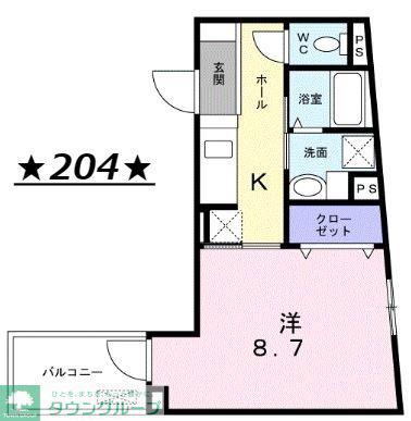 ビレッジ アップ 渋谷(1K/2階)の間取り写真
