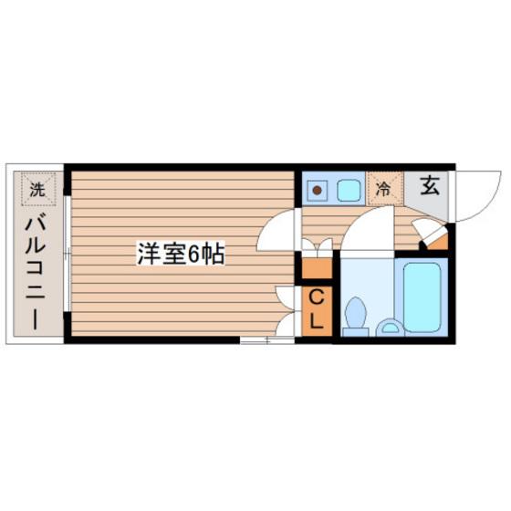 LS羽衣(1K/4階)の間取り写真