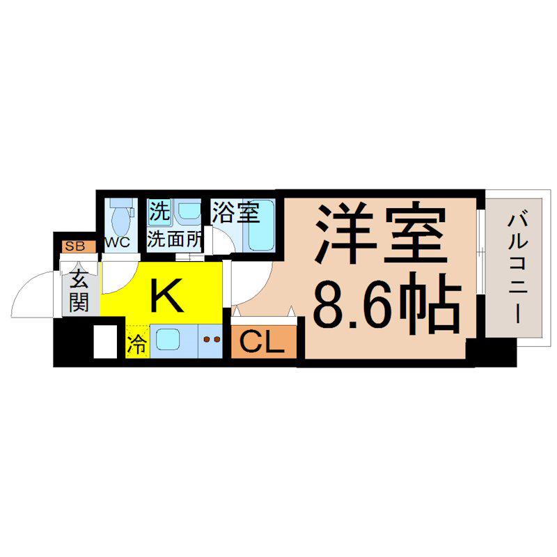 PURE RESIDENCE 名駅南(1K/5階)の間取り写真