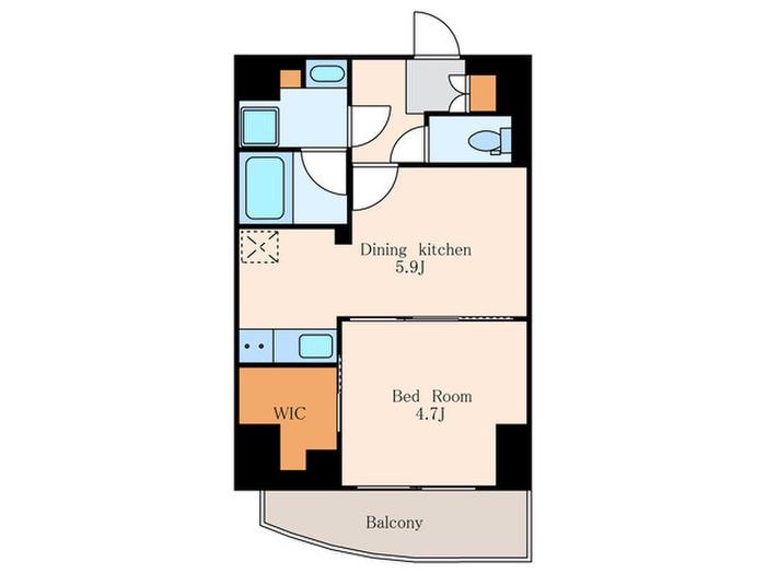 BRICK RESIDENCE南青山(1DK/10階)の間取り写真