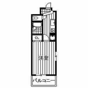 ルミエール(1K/1階)の間取り写真