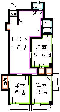 メゾン西荻窪(3LDK/2階)の間取り写真