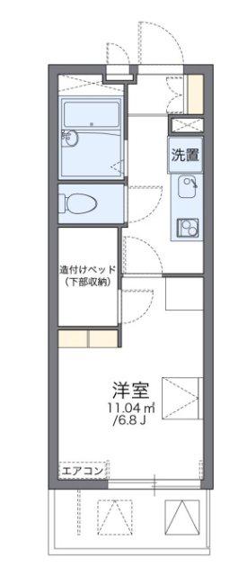 レオパレスMOTOHAMA(1K/2階)の間取り写真