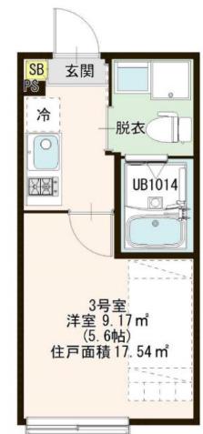 H&M VILLA(1K/2階)の間取り写真