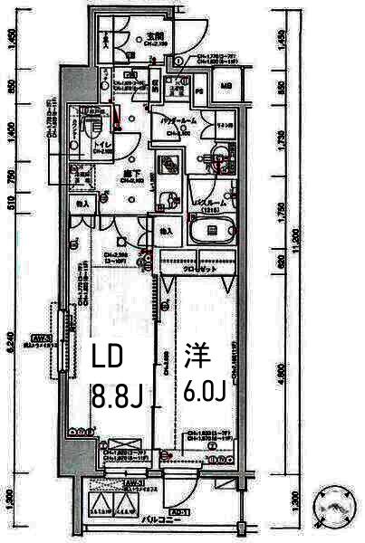日神デュオステージ関内(1LDK/4階)の間取り写真