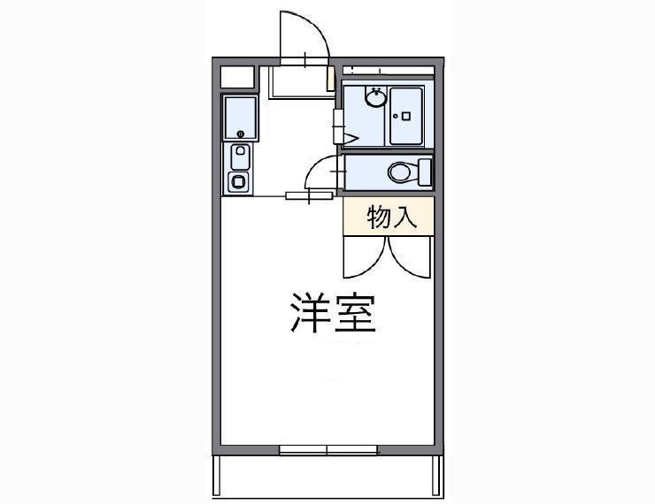 パークハイム(1K/1階)の間取り写真