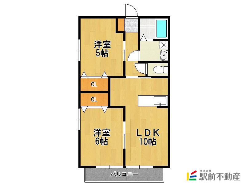 プラネット(2LDK/1階)の間取り写真