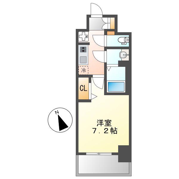 プレサンス新栄リベラ(1K/14階)の間取り写真