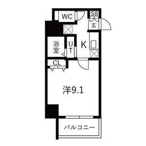 MSR梅田イースト(1K/12階)の間取り写真