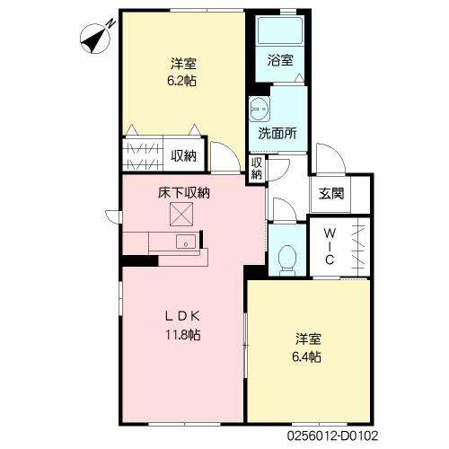 パーク サイト IV番館(2LDK/1階)の間取り写真