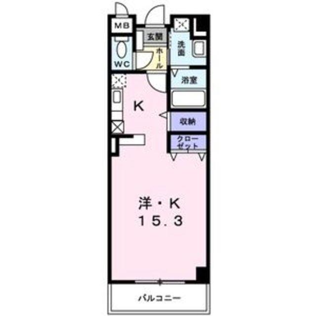 セレンディピティO.V(ワンルーム/1階)の間取り写真