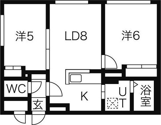 BRAMA(2LDK/2階)の間取り写真