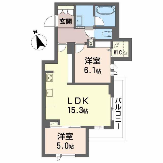 シャーメゾン クオソーレ(2LDK/3階)の間取り写真