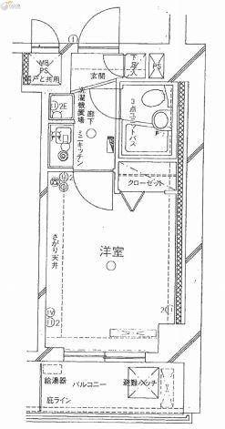 クリオ星川弐番館(1K/1階)の間取り写真