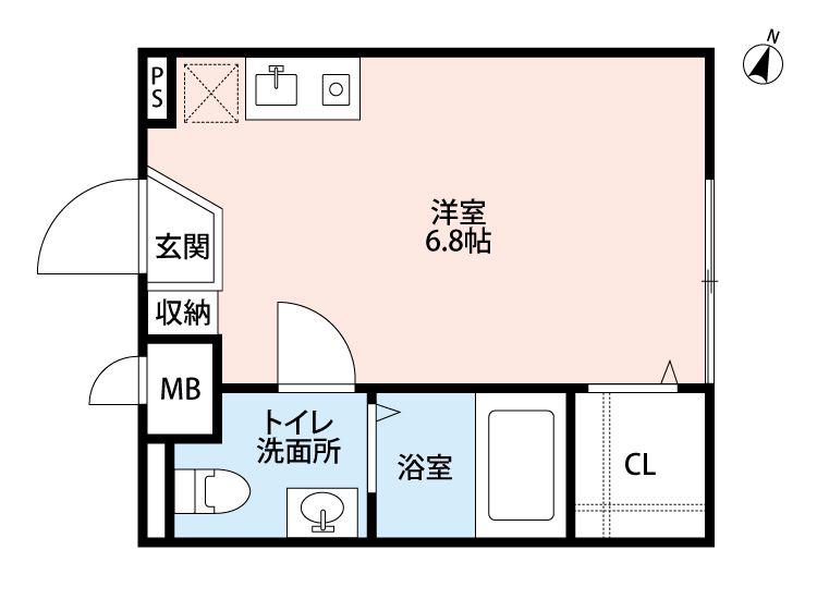 FERIO北赤羽(ワンルーム/2階)の間取り写真