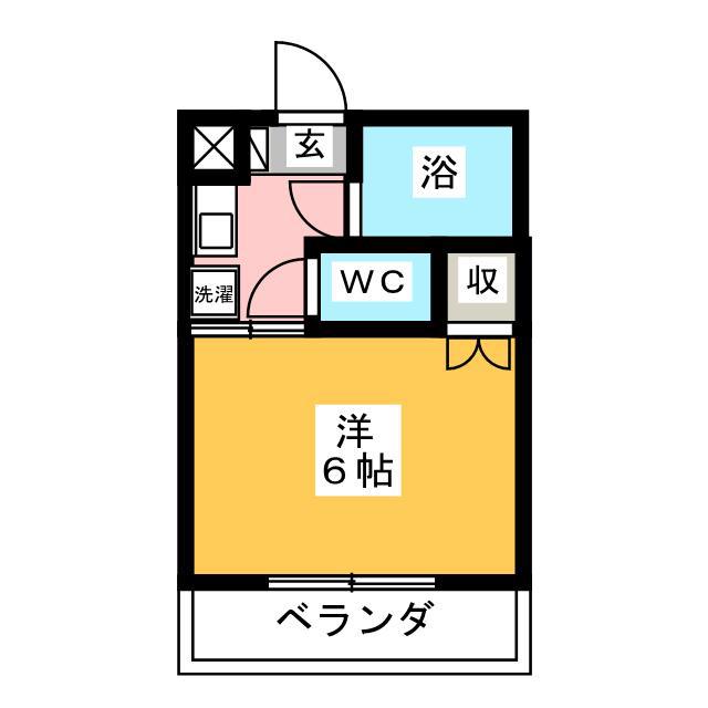 アービスカワイ(1K/2階)の間取り写真
