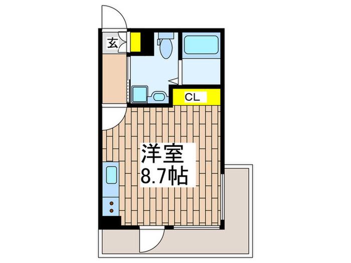ライフゾーン藤沢(ワンルーム/3階)の間取り写真