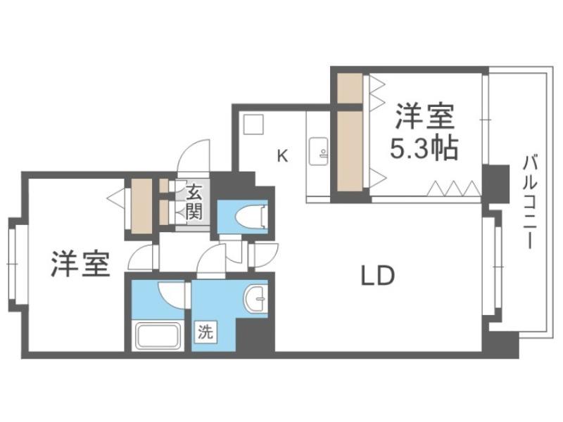 サエラ115(2LDK/8階)の間取り写真