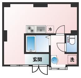 コーポ共和(ワンルーム/1階)の間取り写真