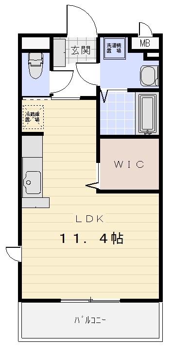 ソレイユコートS(ワンルーム/3階)の間取り写真