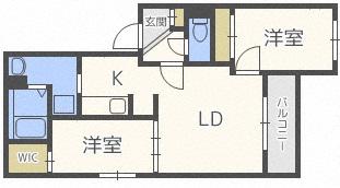 ボア ソルテS4(2LDK/3階)の間取り写真