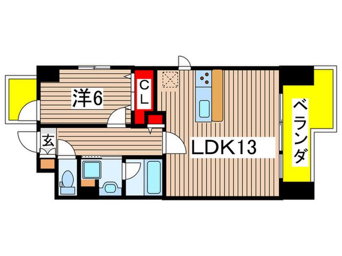 SKY HOPE(1LDK/3階)の間取り写真