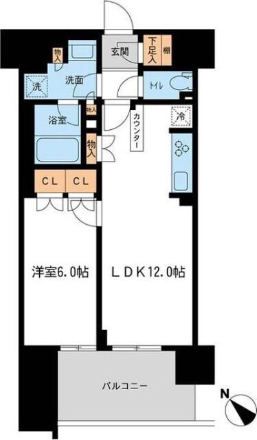 BLESS宮崎台(1LDK/11階)の間取り写真