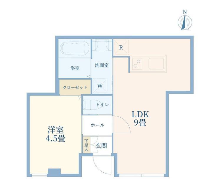 共同ながさき(1LDK/B1階)の間取り写真