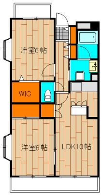 コンフォート・池上(2LDK/3階)の間取り写真