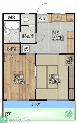 シャトレー吉祥寺(2DK/1階)の間取り写真