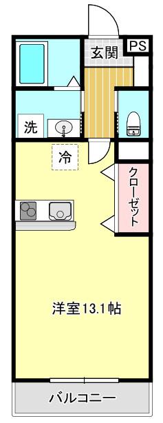 東武東上線 朝霞台駅 徒歩4分 2階建 築4年(ワンルーム/2階)の間取り写真