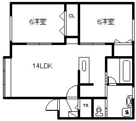 プレミア 1(2LDK/2階)の間取り写真