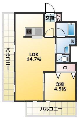 パル駒込(1LDK/5階)の間取り写真